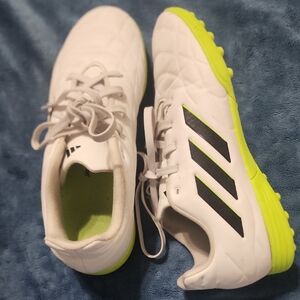 adidas Kids White and Neon Green Sneakers